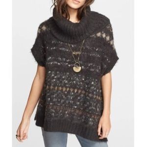 Free People Snow Bunny sweater cowl M fair isle